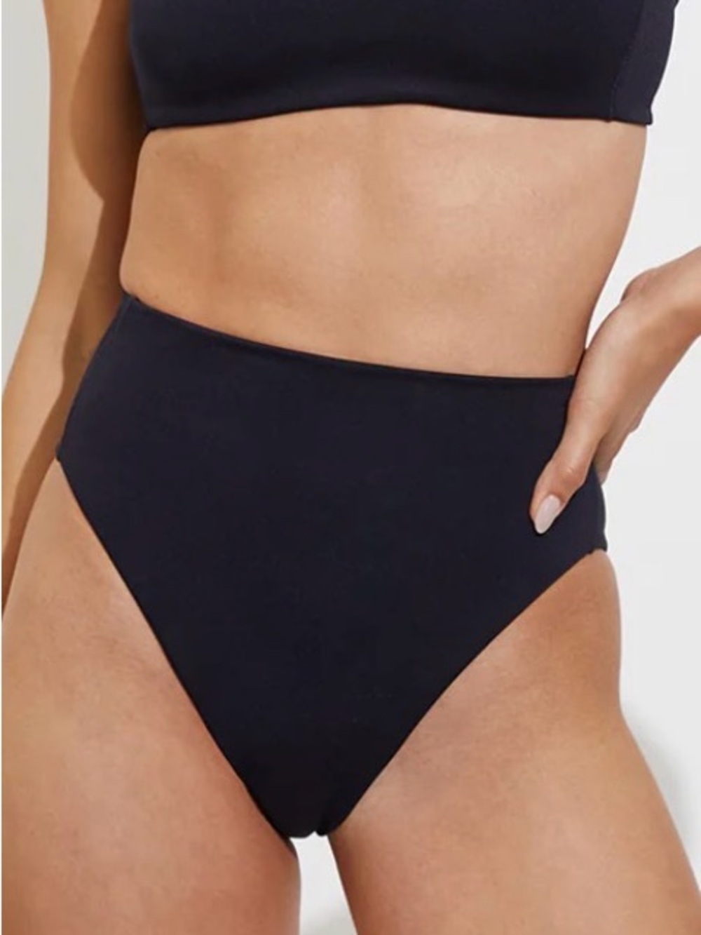 Left On Friday High-Waist, High-Cut, Sprint Navy Bikini Bottoms